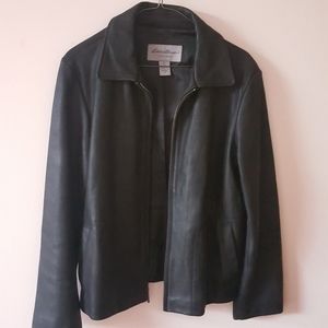Eddie Bauer Women's Black Genuine Leather Jacket